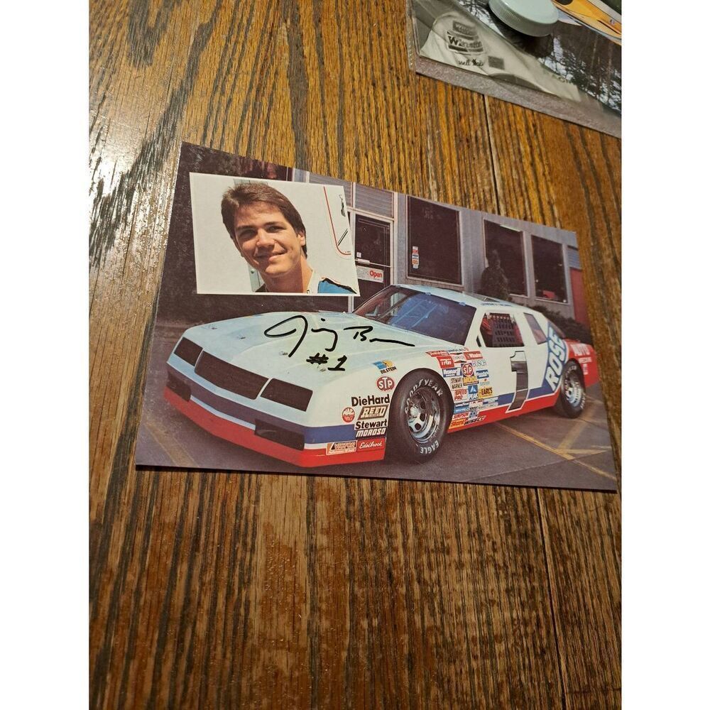 Vintage Jimmy Bown Signed Driver Card NASCAR Auto Racing #1 Monte Carlo